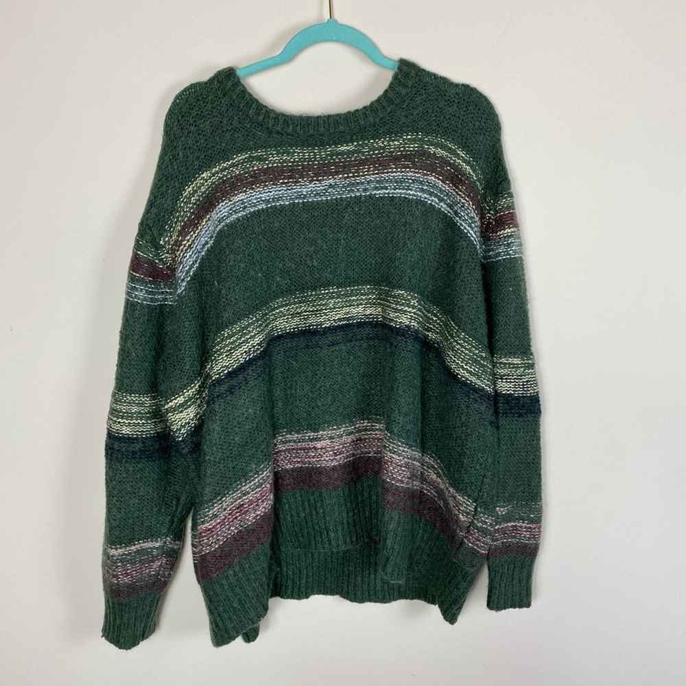 Ava and Viv olive green, brown, gold sweater 4X